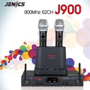 제닉스 J900 듀얼무선마이크 시스템 / 900MHz 자체충전식 62채널  AV오디오 음향기기 전문상담